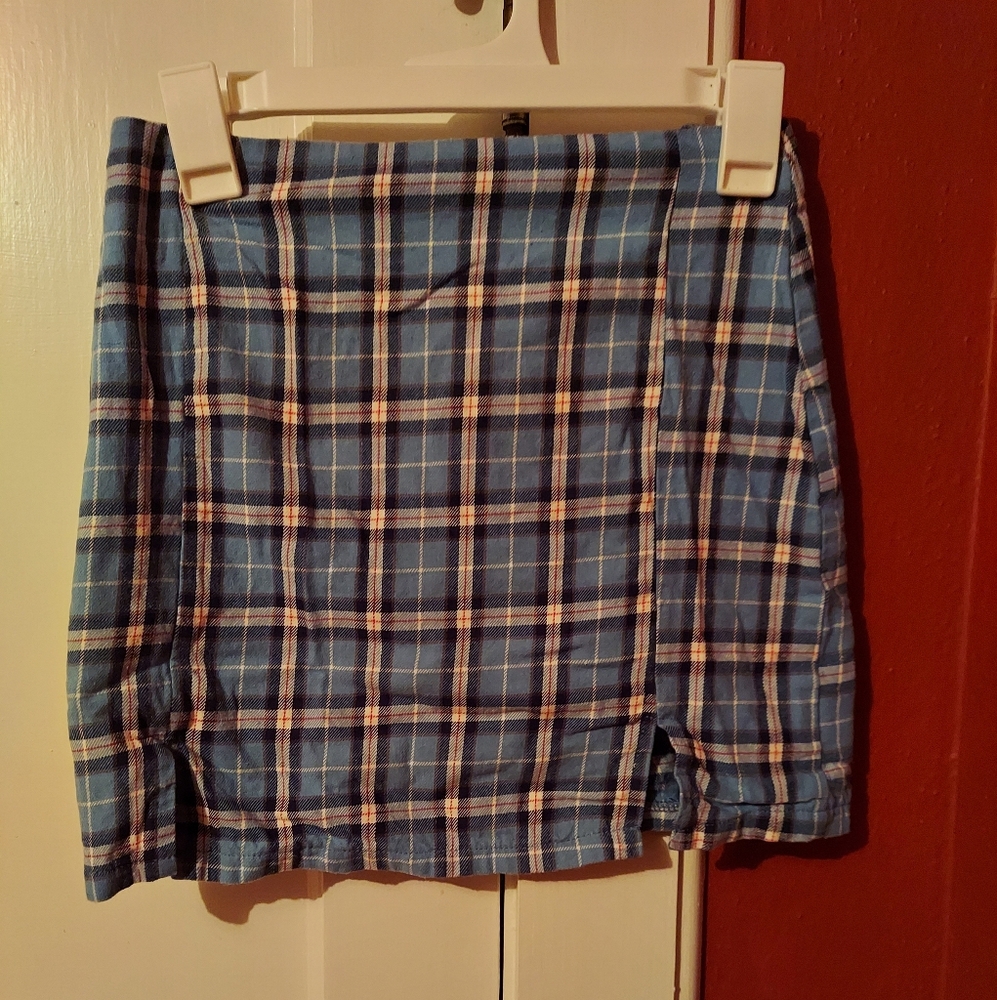 Plaid skirt Romwe
